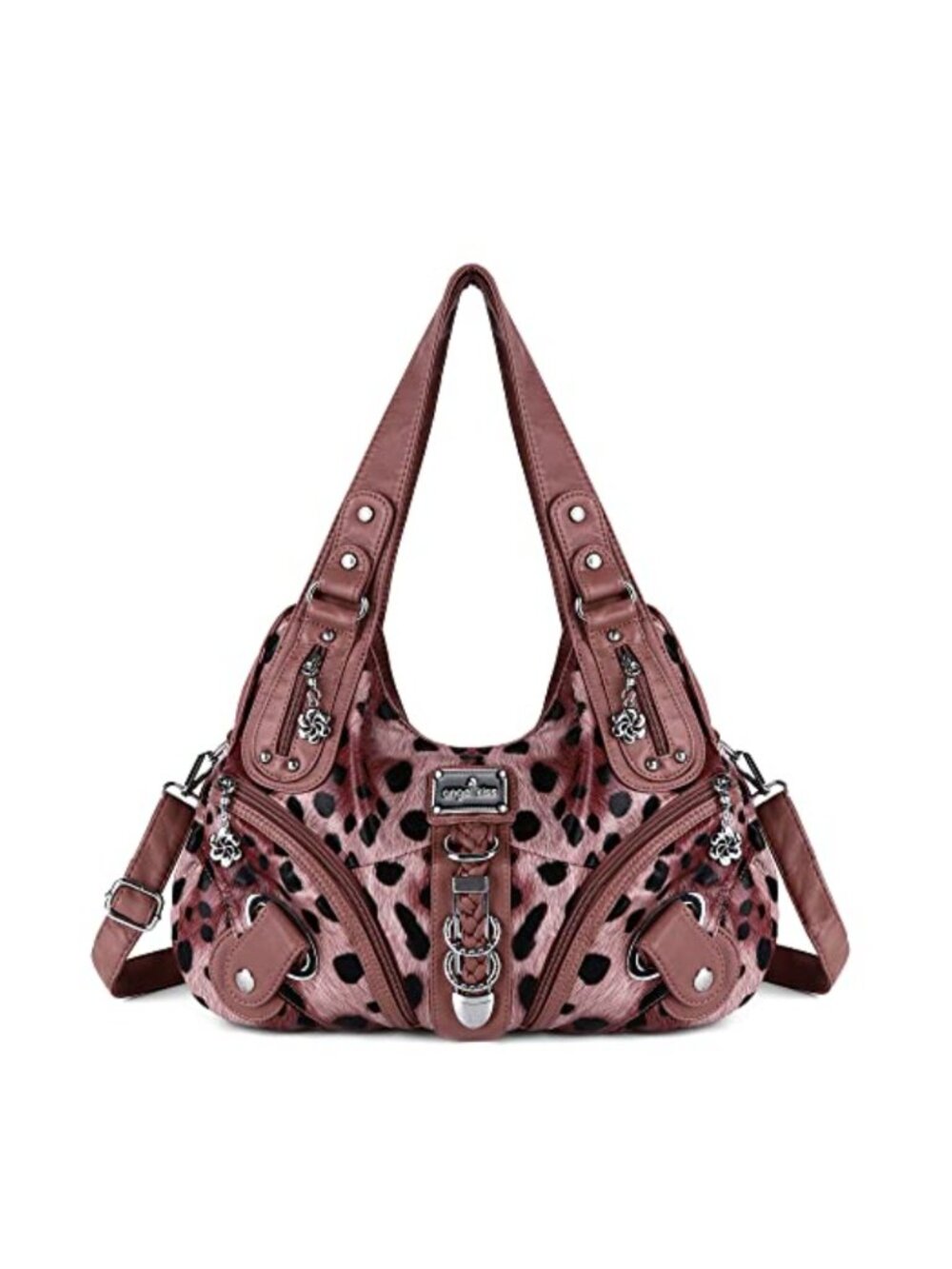 PU Leather Hobo Shoulder Bag Top Handle Tote Crossbody Purse